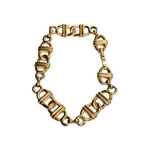 Monet Gold Tone Open Style Round Link Women's Bracelet 8 Inches Long